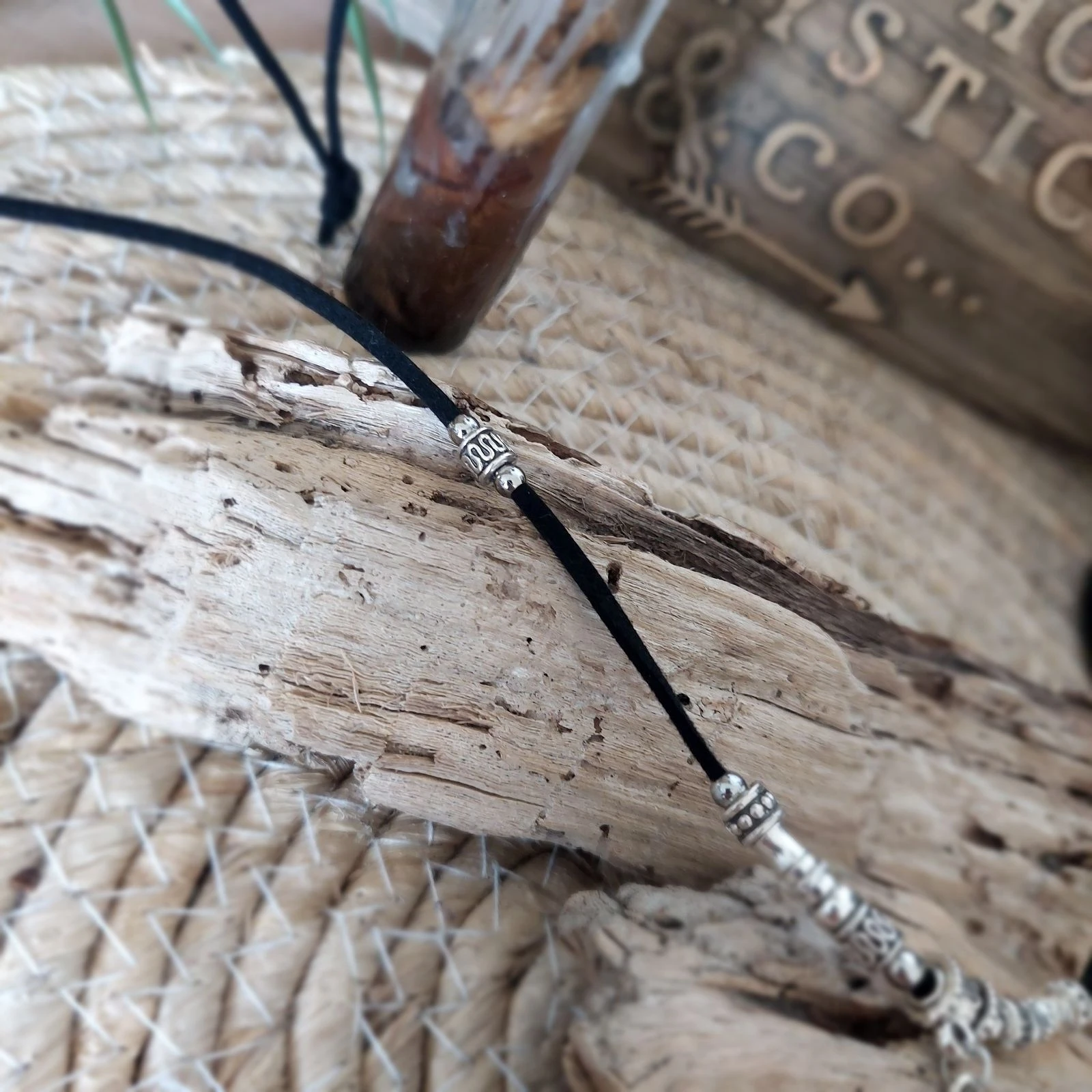 Conjunto boho barroco, cascade strass preto, colar longo multiperlas preto – photo 6